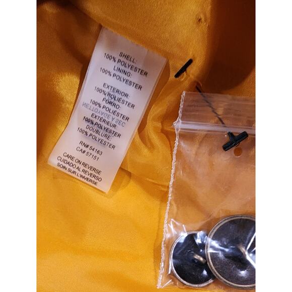 NEW Karl Lagerfeld Paris Double Breasted Tweed Blazer sz 10 Golden Orange - Picture 8 of 12